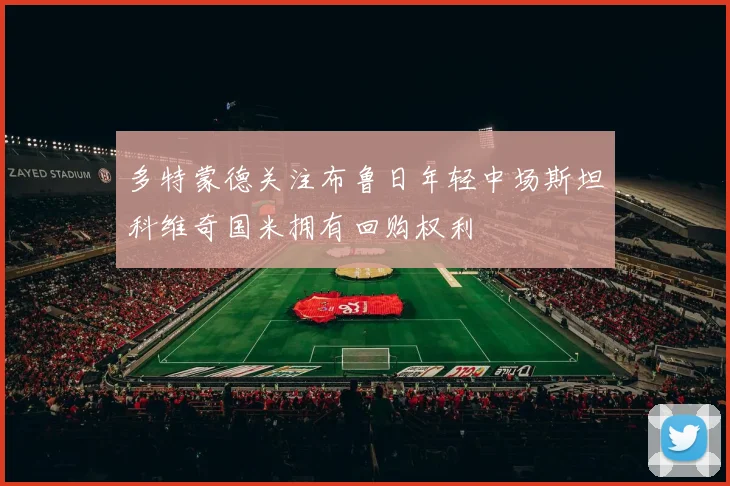 多特蒙德关注布鲁日年轻中场斯坦科维奇国米拥有回购权利